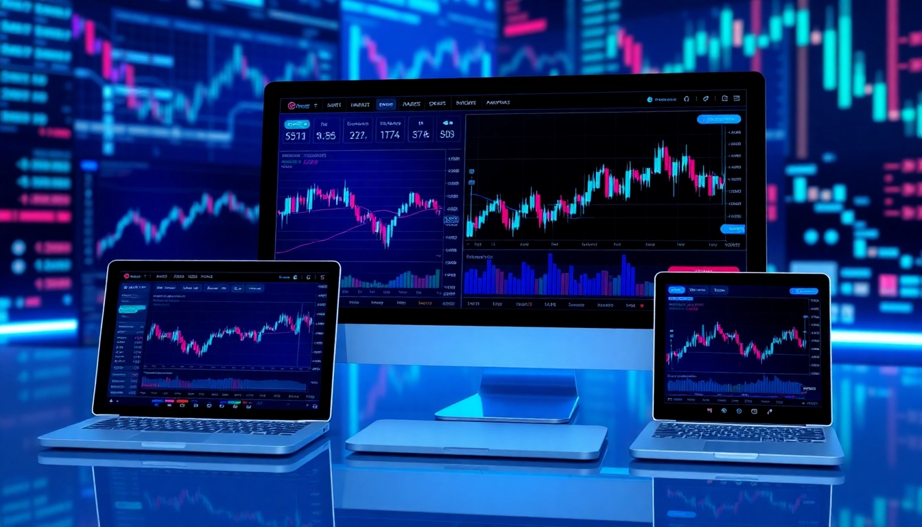 AICoin platform showcasing live crypto market data and advanced charting on multiple devices, highlighting security and real-time alerts for traders.