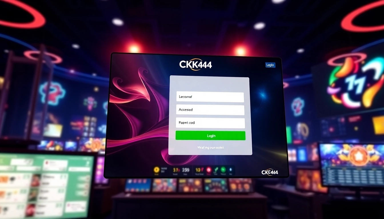 Effortless ck444 login process shown on a sleek device screen, highlighting quick access to top online games and promotions, ensuring seamless gaming start for users.
