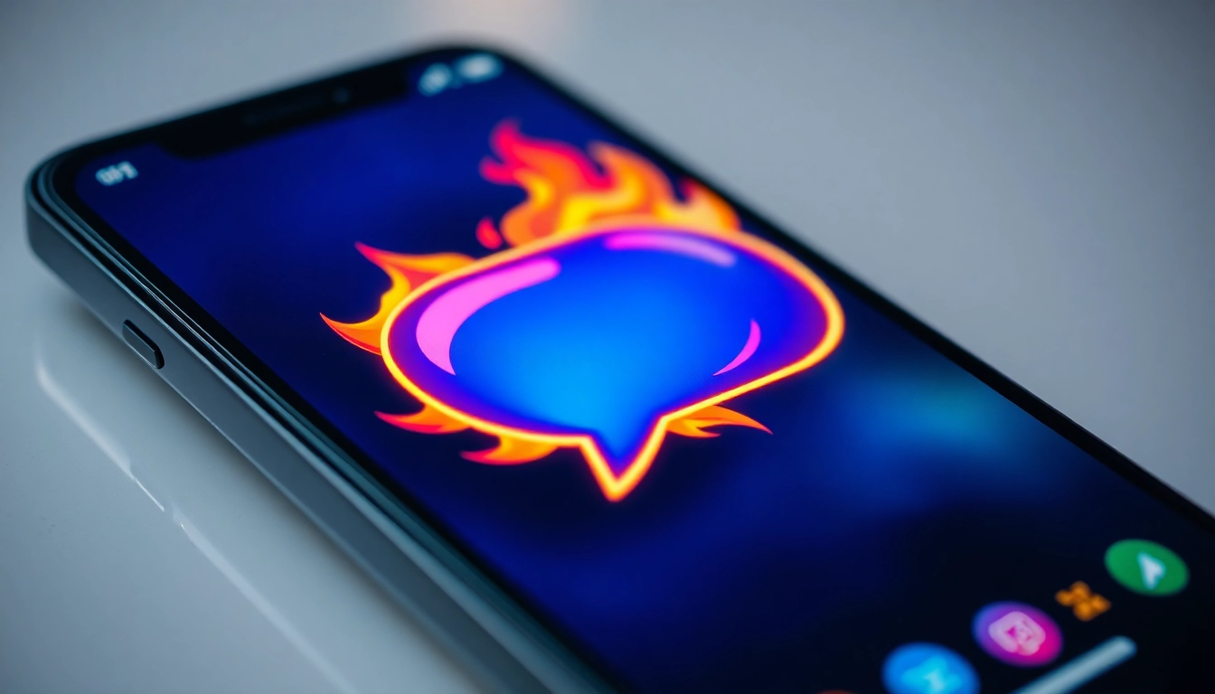 Engaging Spicy AI Chat on smartphone with bold visuals and fiery tones for exciting conversations