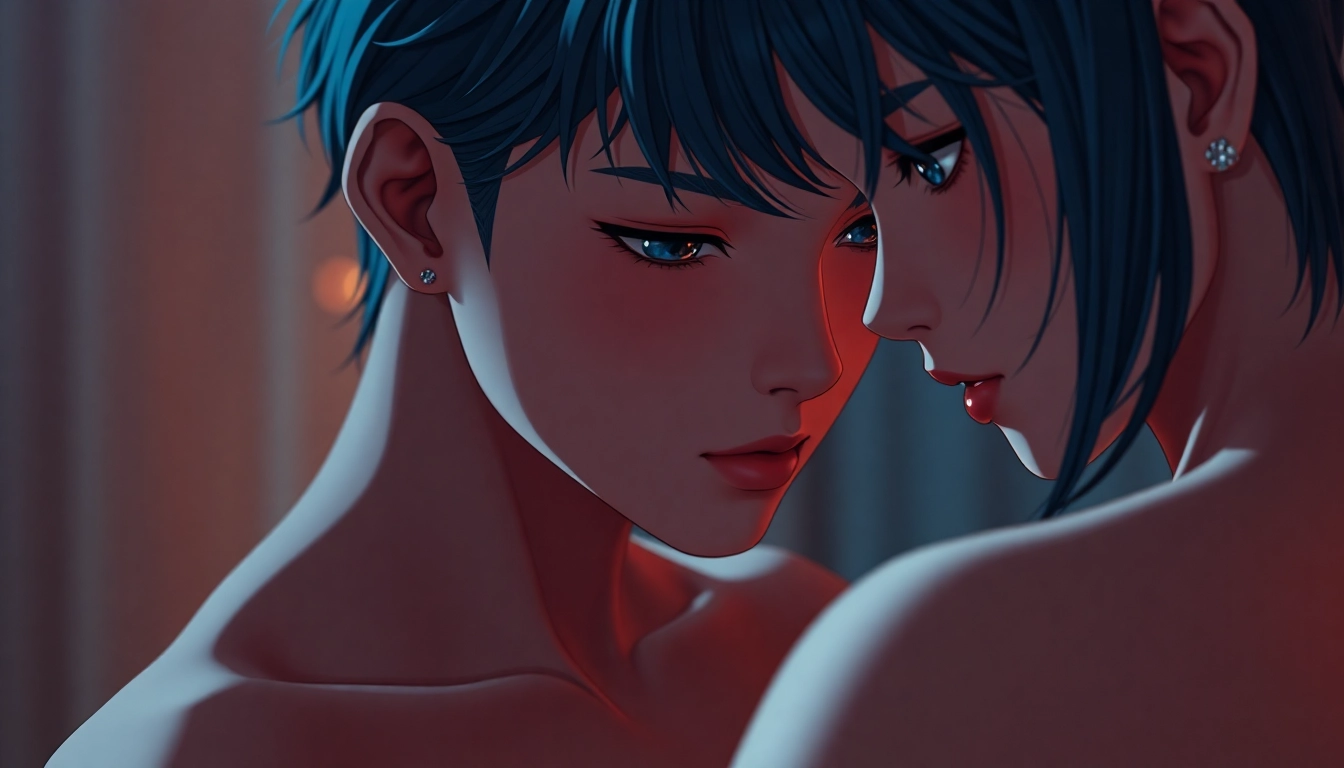 High-resolution visuals created by a prominent nsfw ai generator showcasing realistic characters in a sensual scene, emphasizing emotional expression and detailed textures for immersive experience.