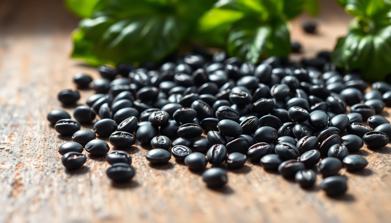 Basil Seeds displayed in a clear bowl with fresh herbs for culinary use and health benefits,