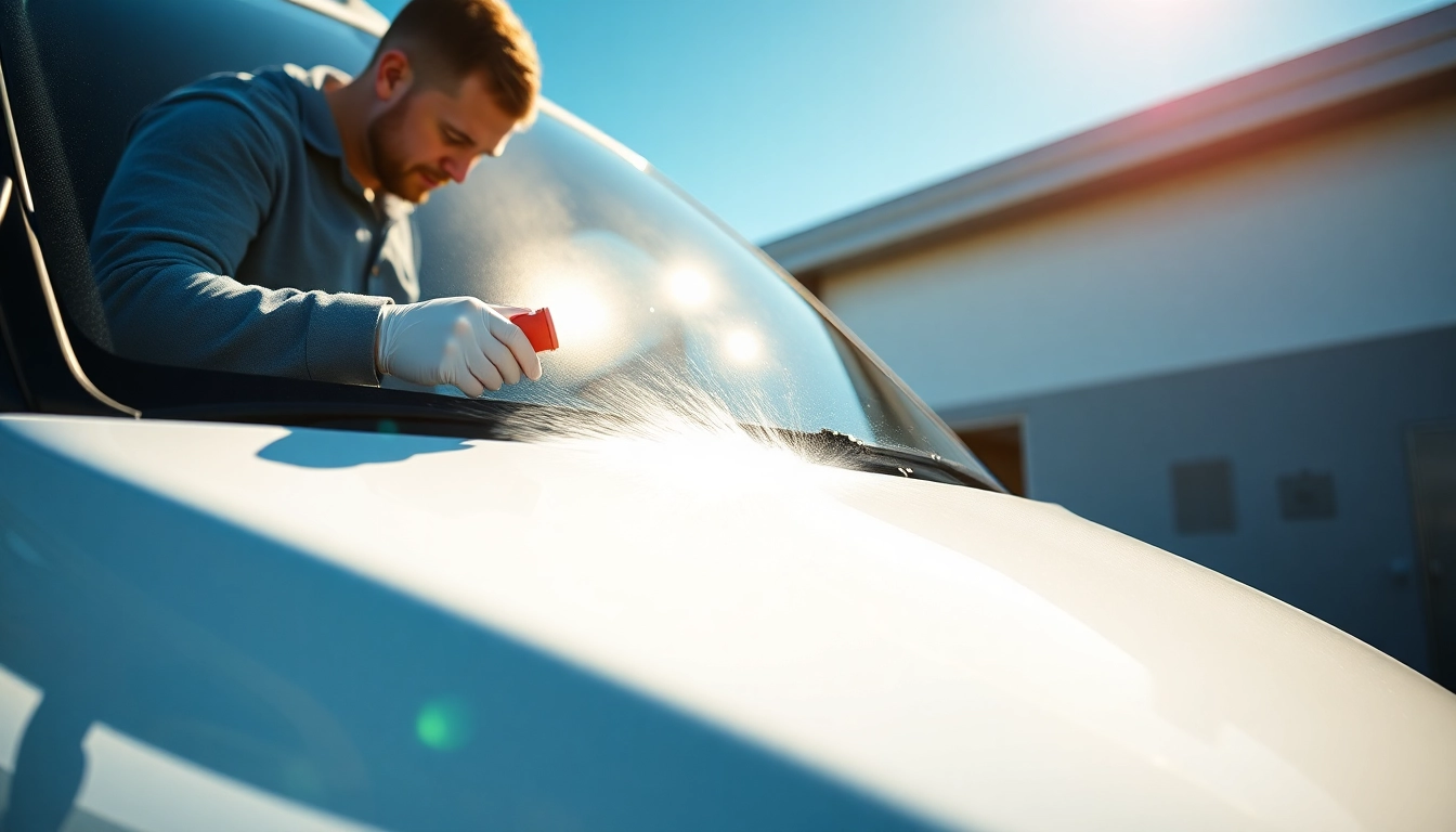 Professional applying Wohnmobil Politursiegelung to a shiny camper vehicle for long-lasting