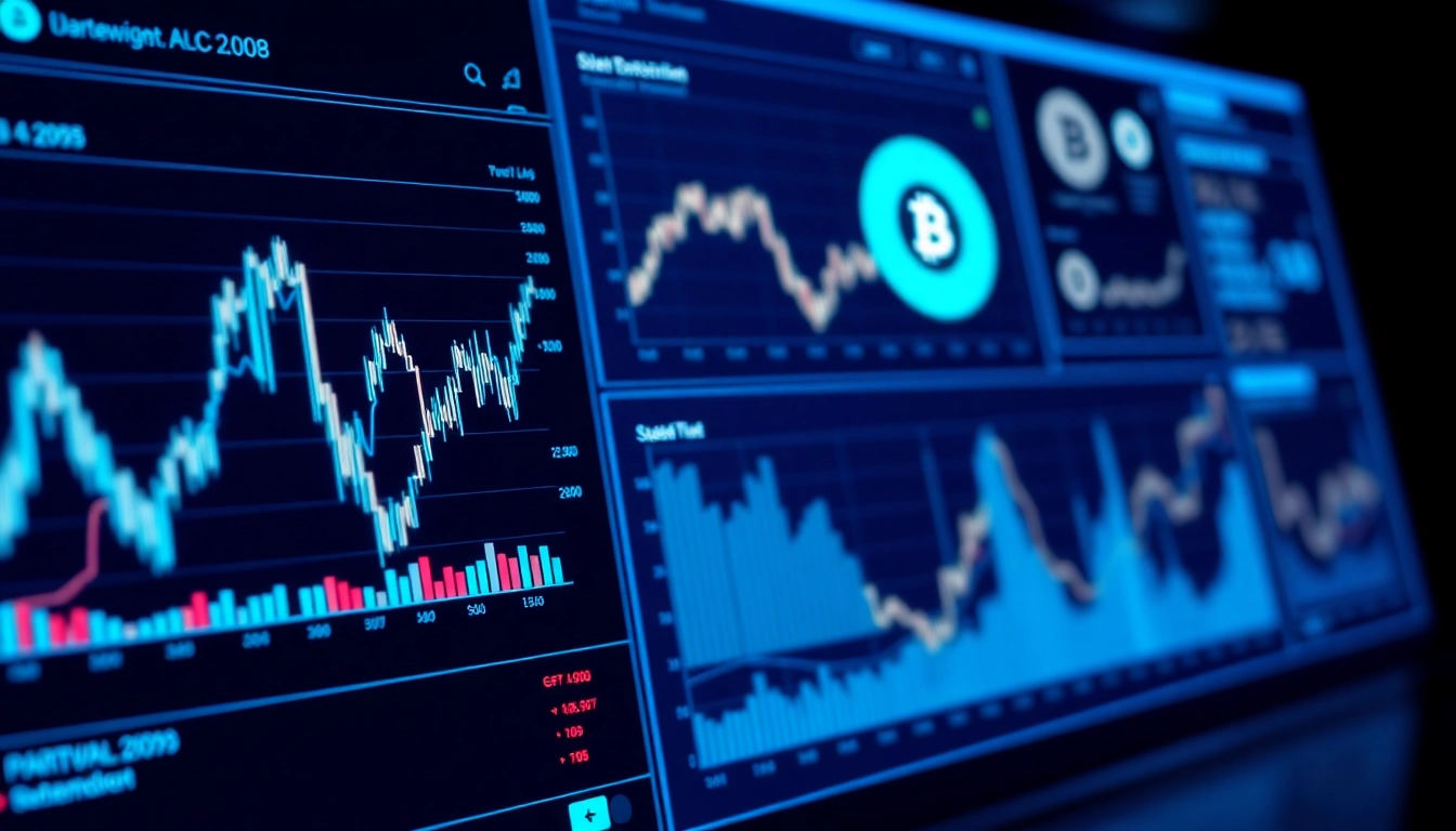Aicoin platform visual with real-time data charts and AI analytics for financial markets
